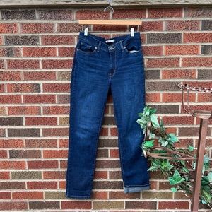 Levi’s Dark Denim Classic Straight Leg Denim High Rise Jeans
